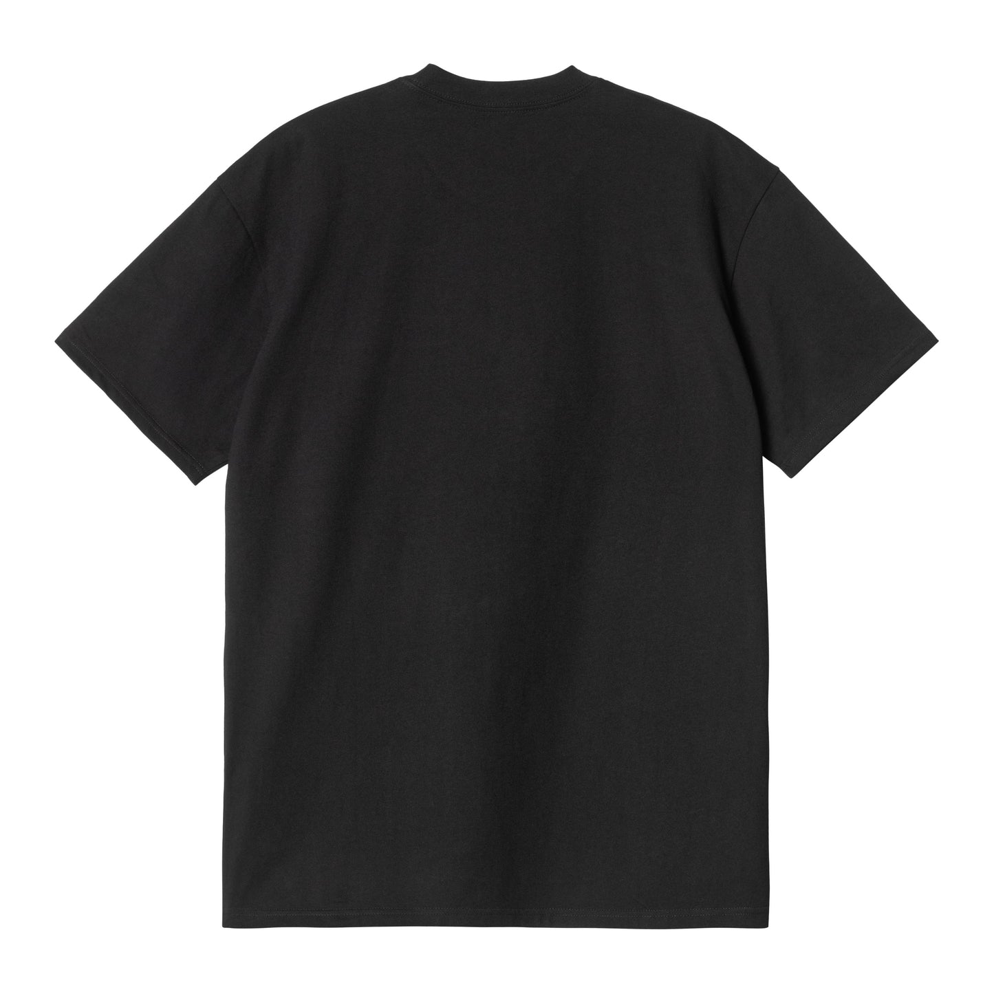T-Shirt de manga curta para homem Carhartt WIP Pocket Heart em Preto/Vermelho. Foto da parte de trás.