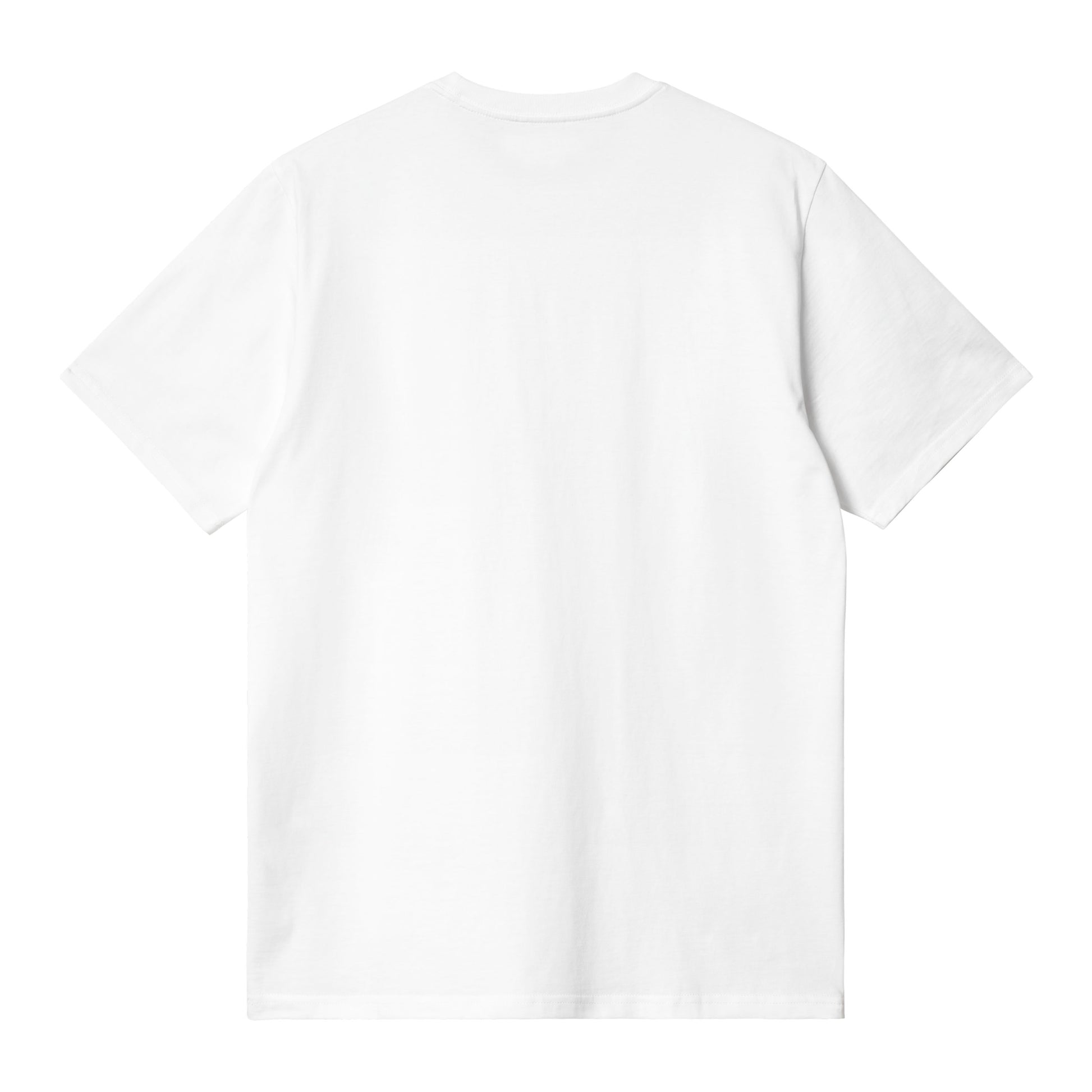 T-Shirt de manga curta para homem Carhartt WIP Pocket Heart em Branco/Preto. Foto da parte de trás.