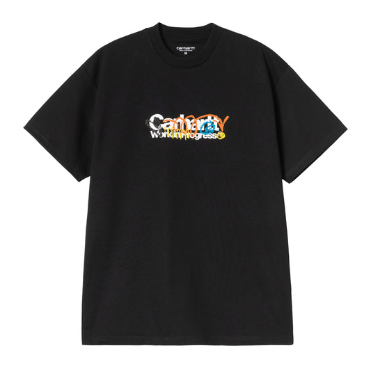 T-Shirt de manga curta para homem Carhartt WIP Primary em Preto. Foto da parte da frente.