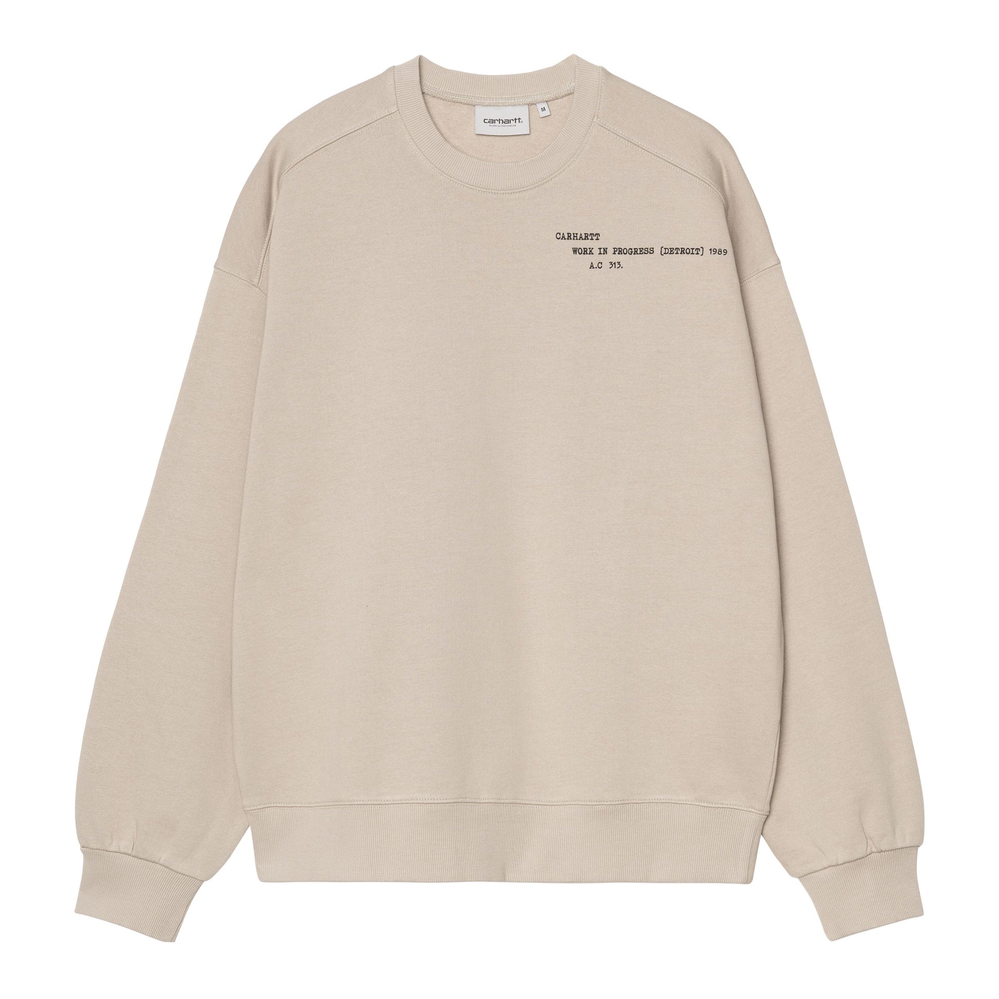 Sweat para homem Carhartt WIP Punched em Puddle. Foto da parte da frente.