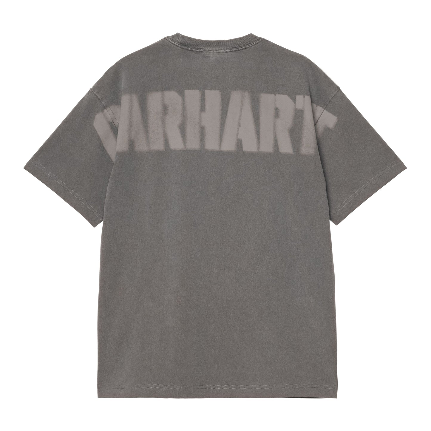 T-Shirt de manga curta para homem Carhartt WIP RGGD em Preto garment dyed. Foto da parte de trás.