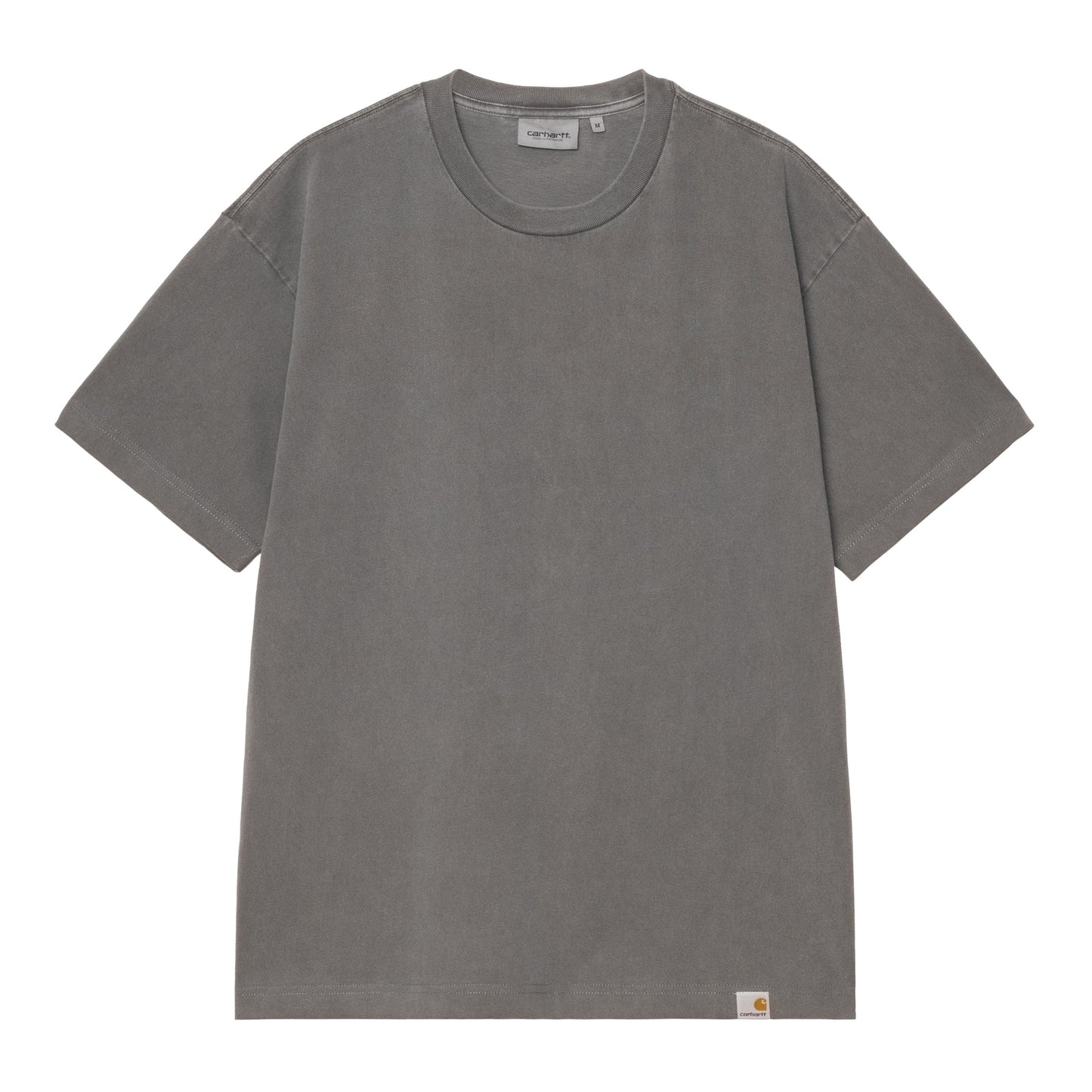 T-Shirt de manga curta para homem Carhartt WIP RGGD em Preto garment dyed. Foto da parte da frente.