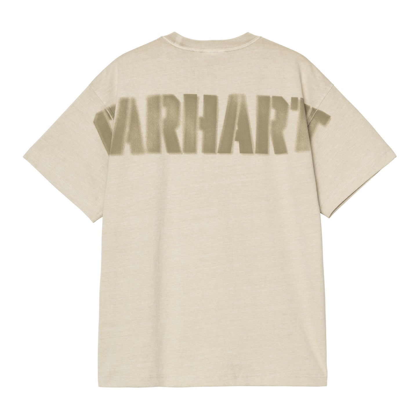 T-Shirt de manga curta para homem Carhartt WIP RGGD em Fleur de Sel garment dyed. Foto da parte de trás.