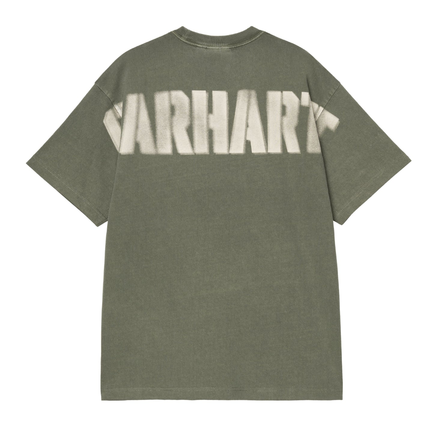 T-Shirt de manga curta para homem Carhartt WIP RGGD em Opuntia garment dyed. Foto da parte de trás.