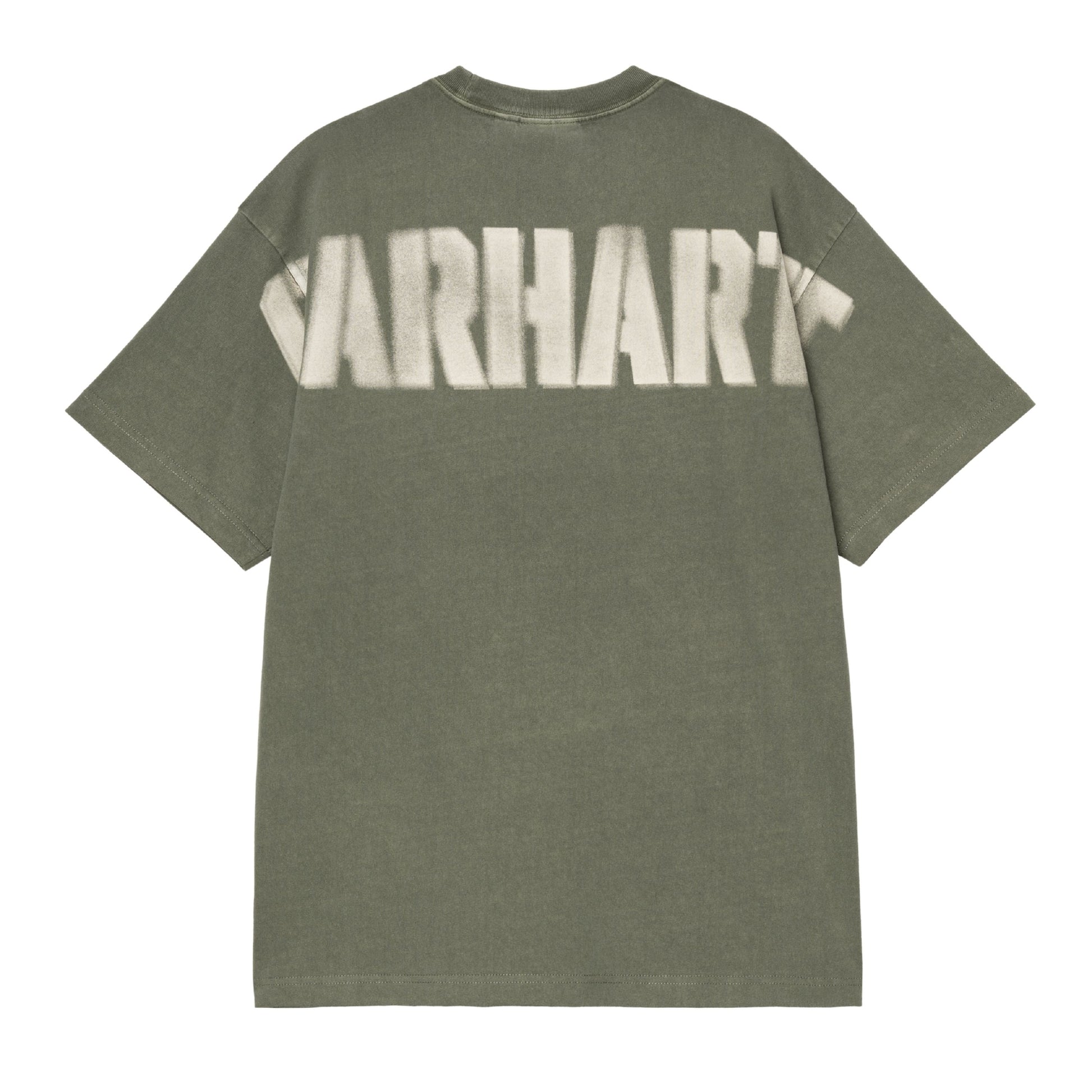 T-Shirt de manga curta para homem Carhartt WIP RGGD em Opuntia garment dyed. Foto da parte de trás.