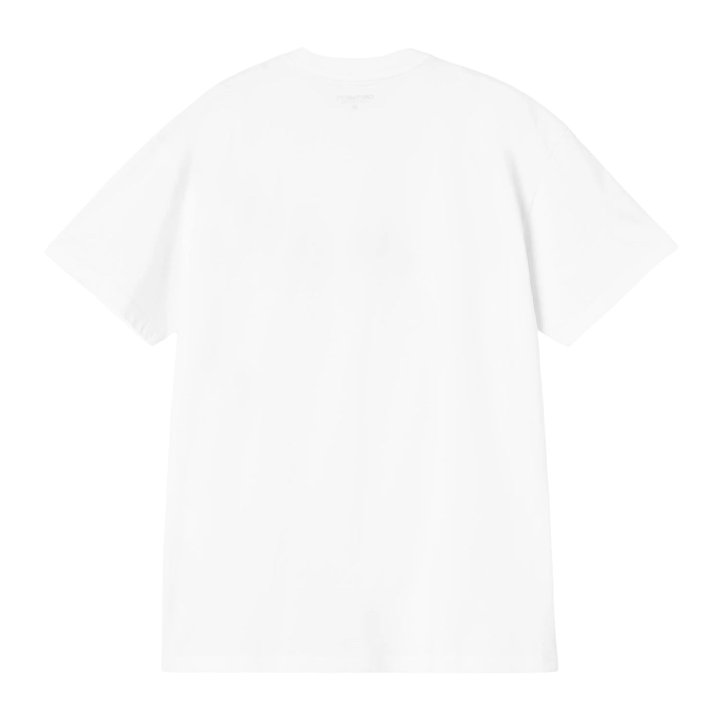 T-Shirt de manga curta para homem Carhartt WIP Road Side Snack em Branco. Foto da parte de trás.