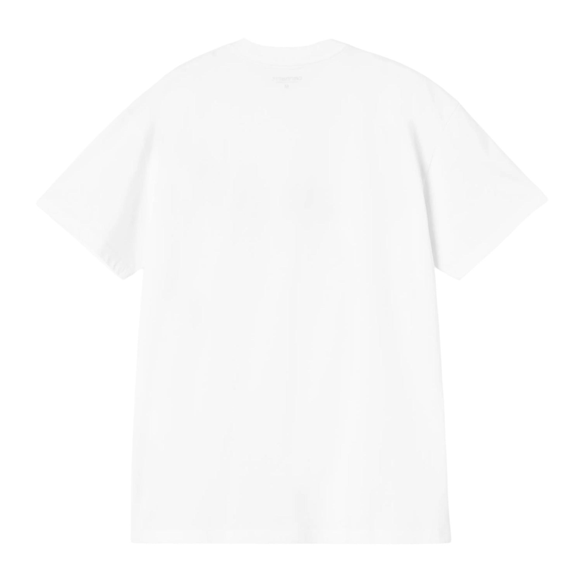 T-Shirt de manga curta para homem Carhartt WIP Road Side Snack em Branco. Foto da parte de trás.