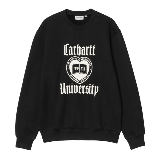 Sweat para homem Carhartt WIP Schooling em Preto. Foto da parte da frente.