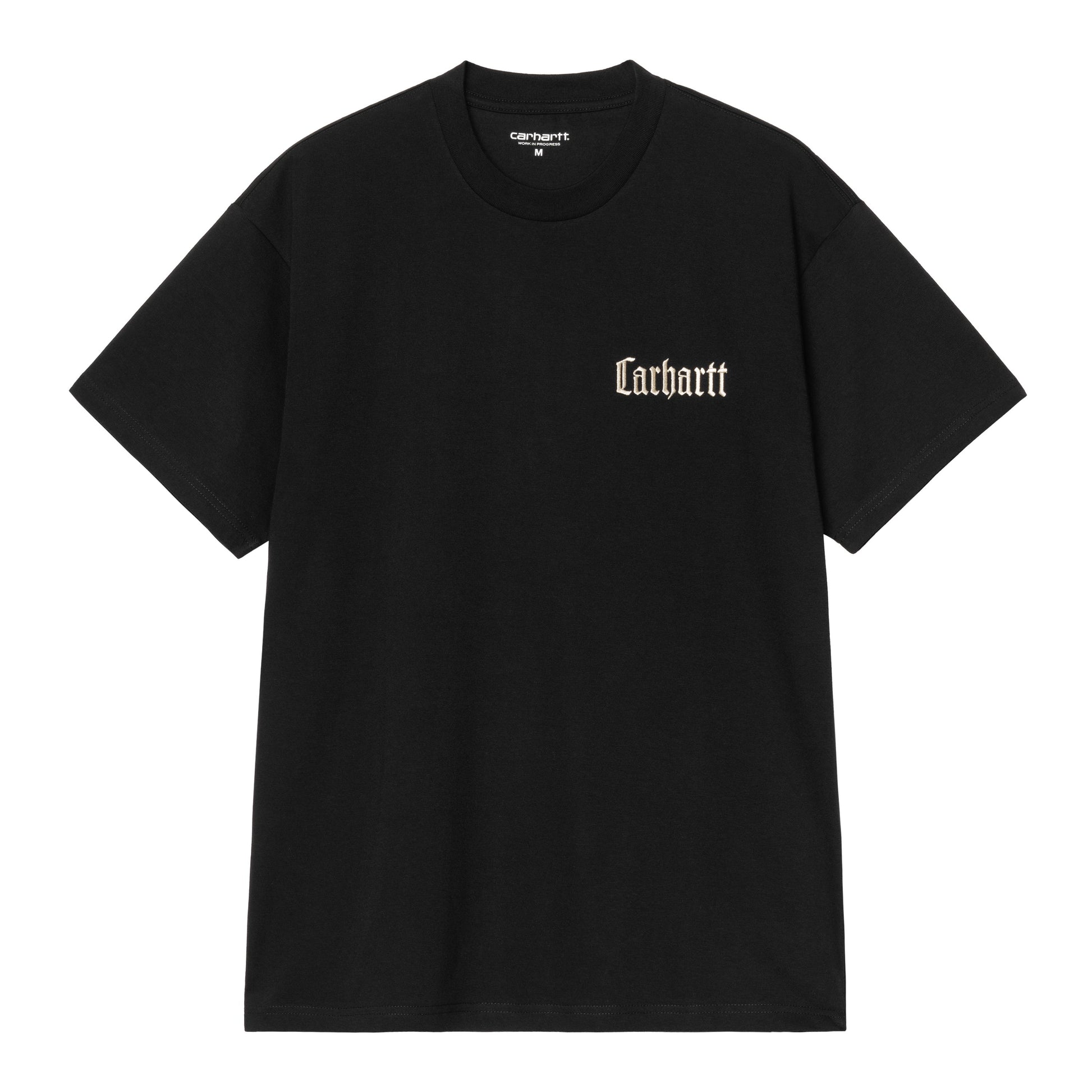 T-Shirt de manga curta para homem Carhartt WIP Schooling em Preto. Foto da parte da frente.