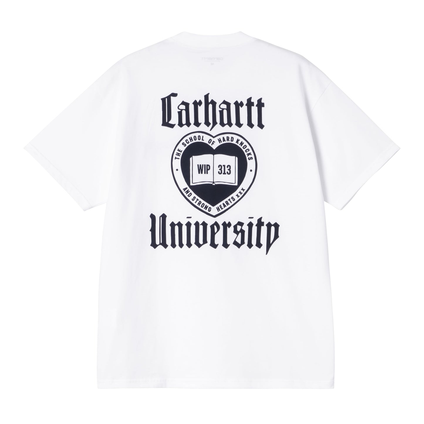 T-Shirt com manga curta para homem Carhartt WIP Schooling em Branco. Foto da parte de trás.
