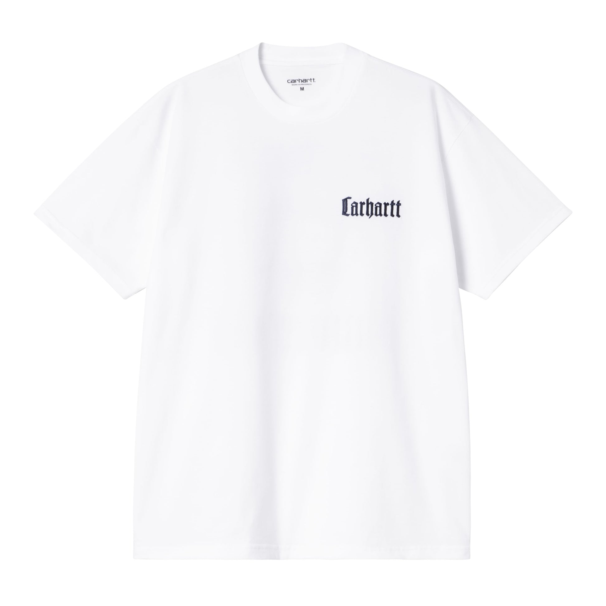T-Shirt com manga curta para homem Carhartt WIP Schooling em Branco. Foto da parte da frente.