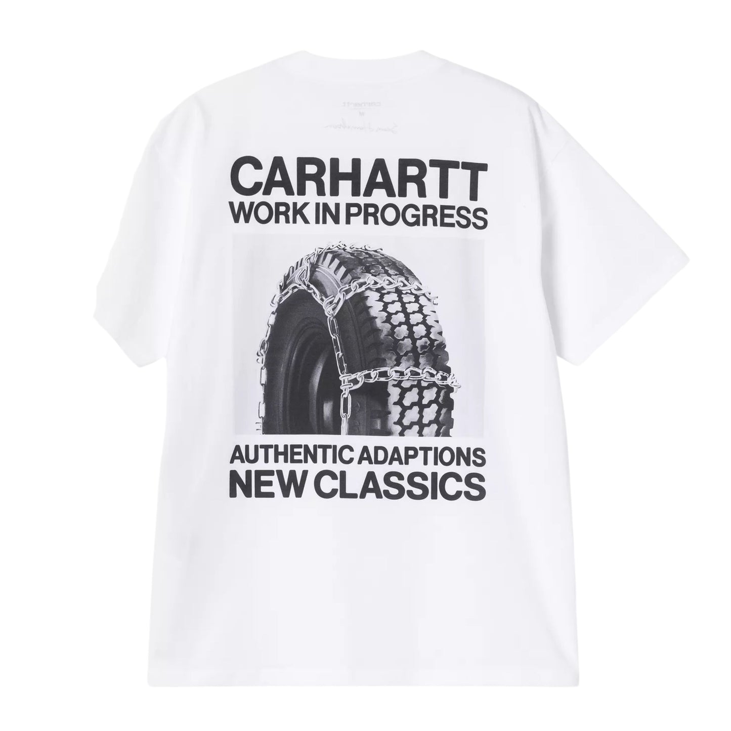 T-Shirt de manga curta para homem Carhartt WIP Sean Hamilton 03 em Branco. Foto da parte de trás.
