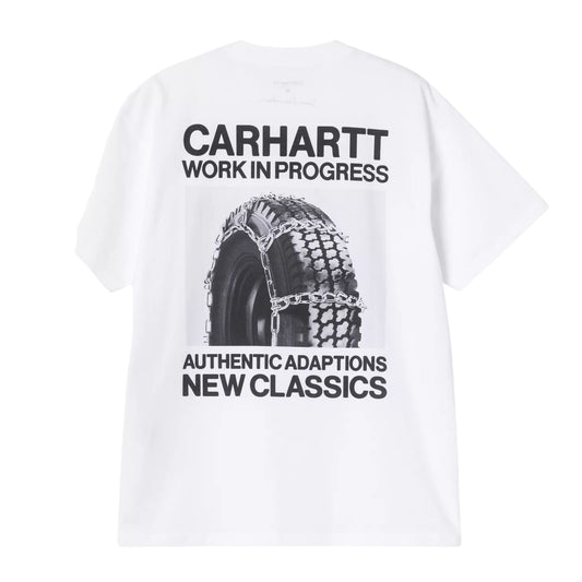 T-Shirt de manga curta para homem Carhartt WIP Sean Hamilton 03 em Branco. Foto da parte de trás.