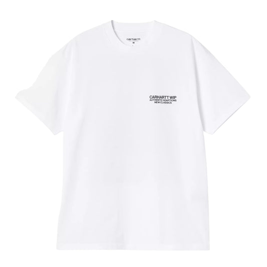 T-Shirt de manga curta para homem Carhartt WIP Sean Hamilton 03 em Branco. Foto da parte da frente.