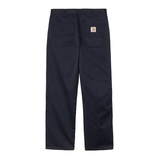 Calças para homem Carhartt WIP Simple em Dark Navy Rinsed. Foto da parte de trás.