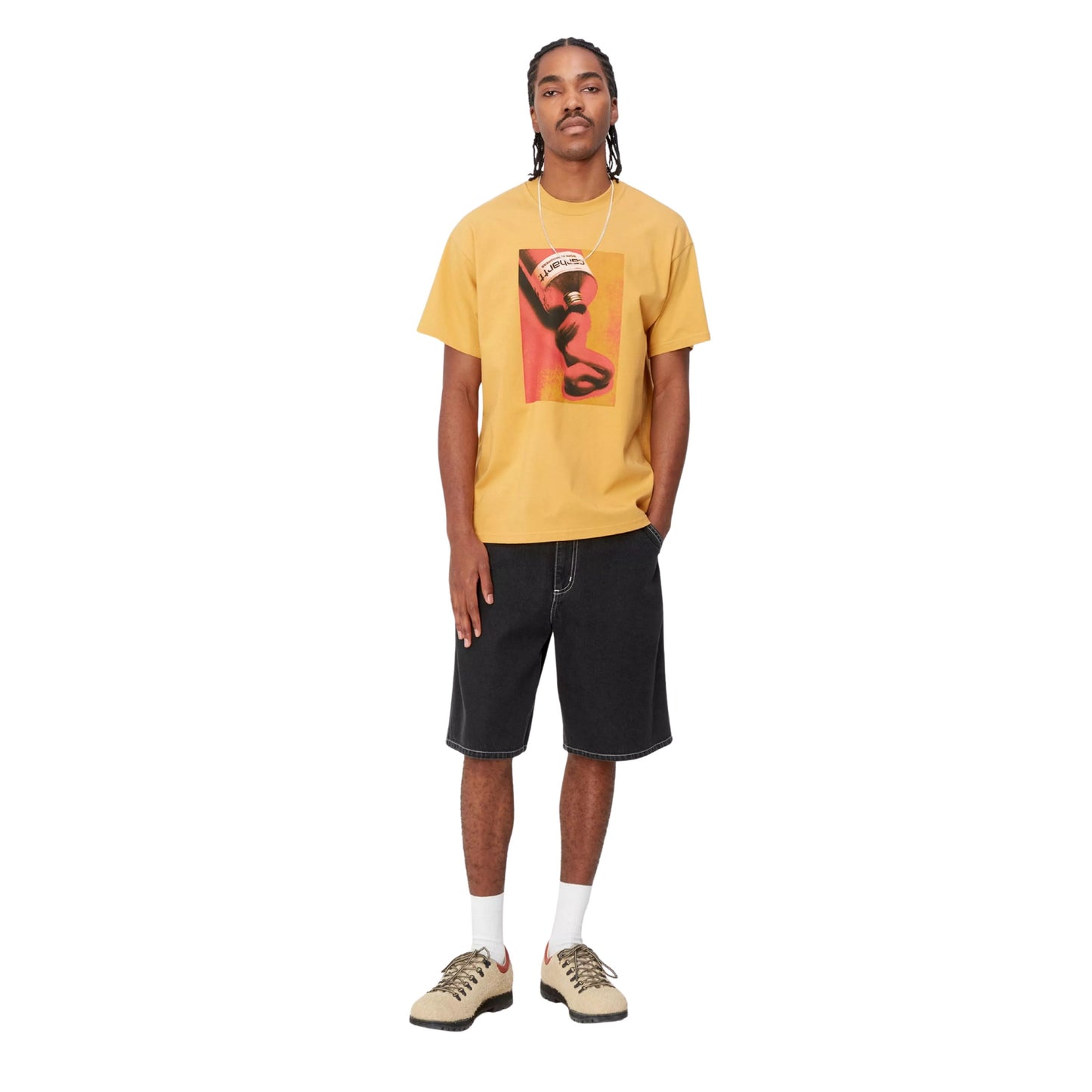 Men's Carhartt WIP Simple Black Stone Washed Denim Shorts