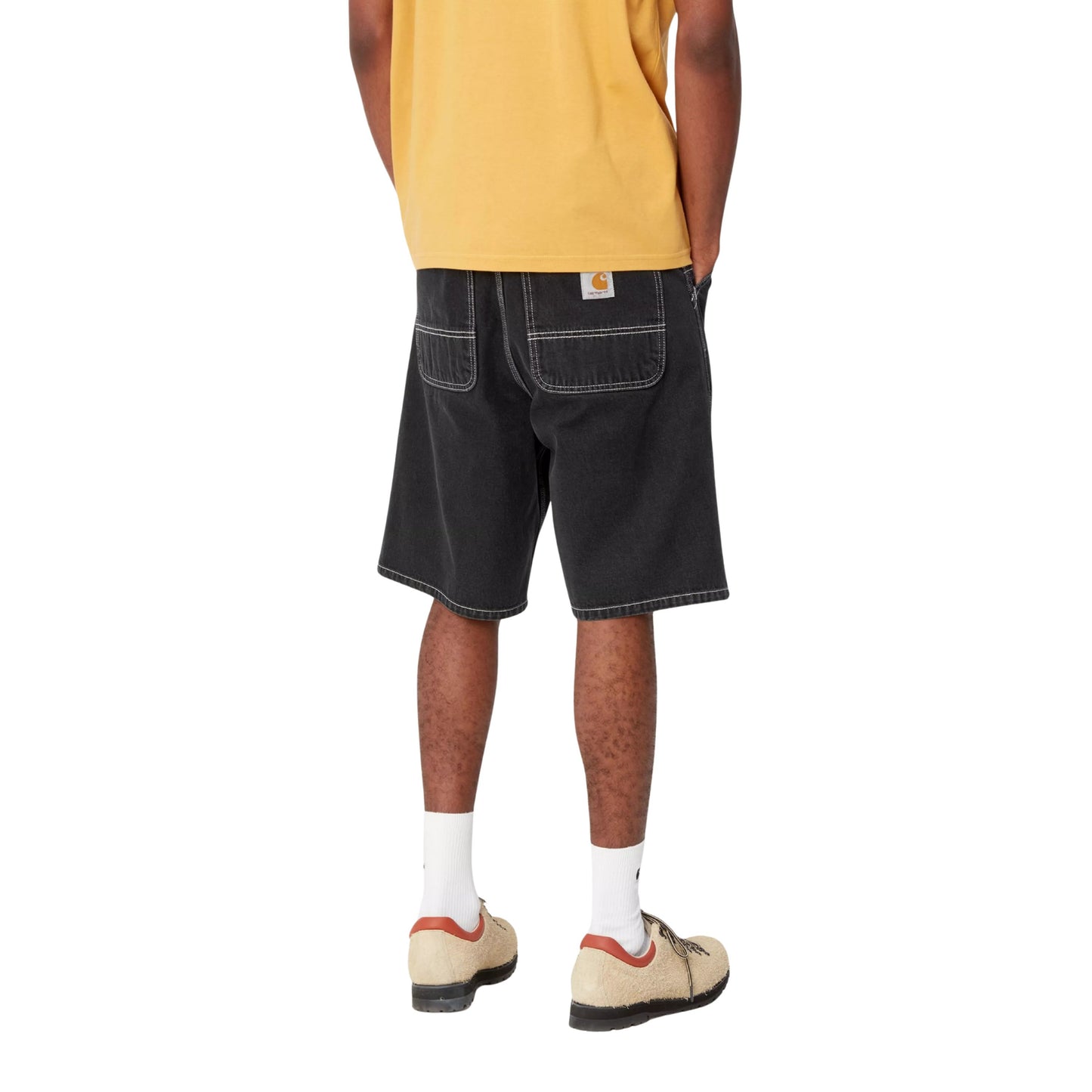 Men's Carhartt WIP Simple Black Stone Washed Denim Shorts