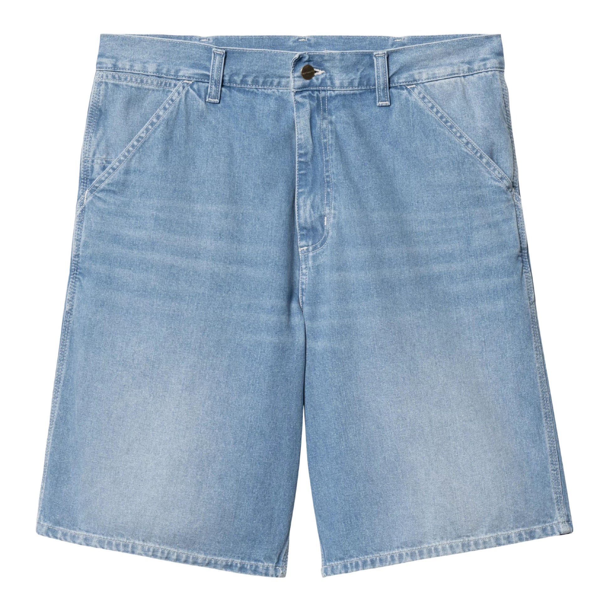 Calções de ganga para homem Carhartt WIP Simple em Azul light true washed. Foto da parte de trás.