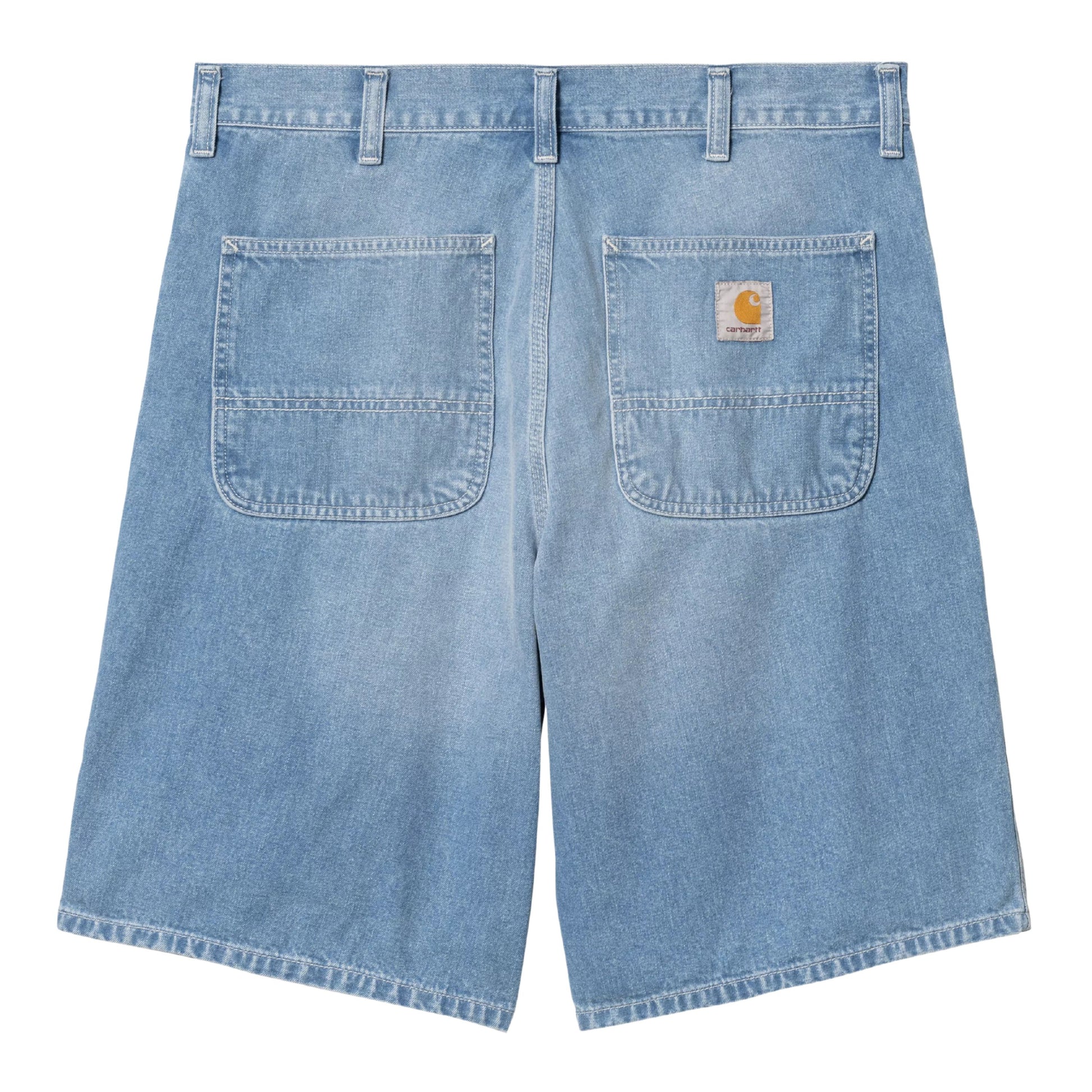 Calções de ganga para homem Carhartt WIP Simple em Azul light true washed. Foto da parte da frente.