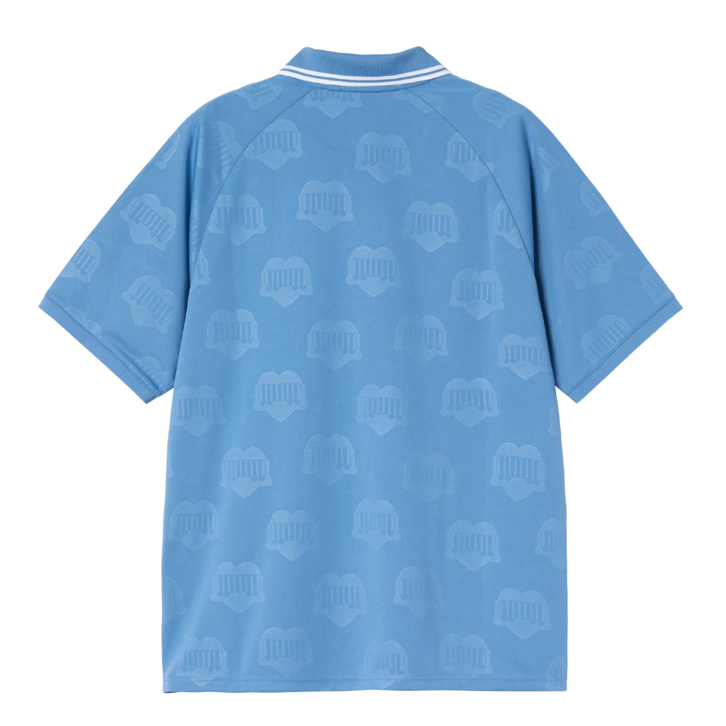 T-Shirt de futebol com manga curta para homem Carhartt WIP Terrace em Heart Train Jacquard, Curacao. Foto da parte de trás.