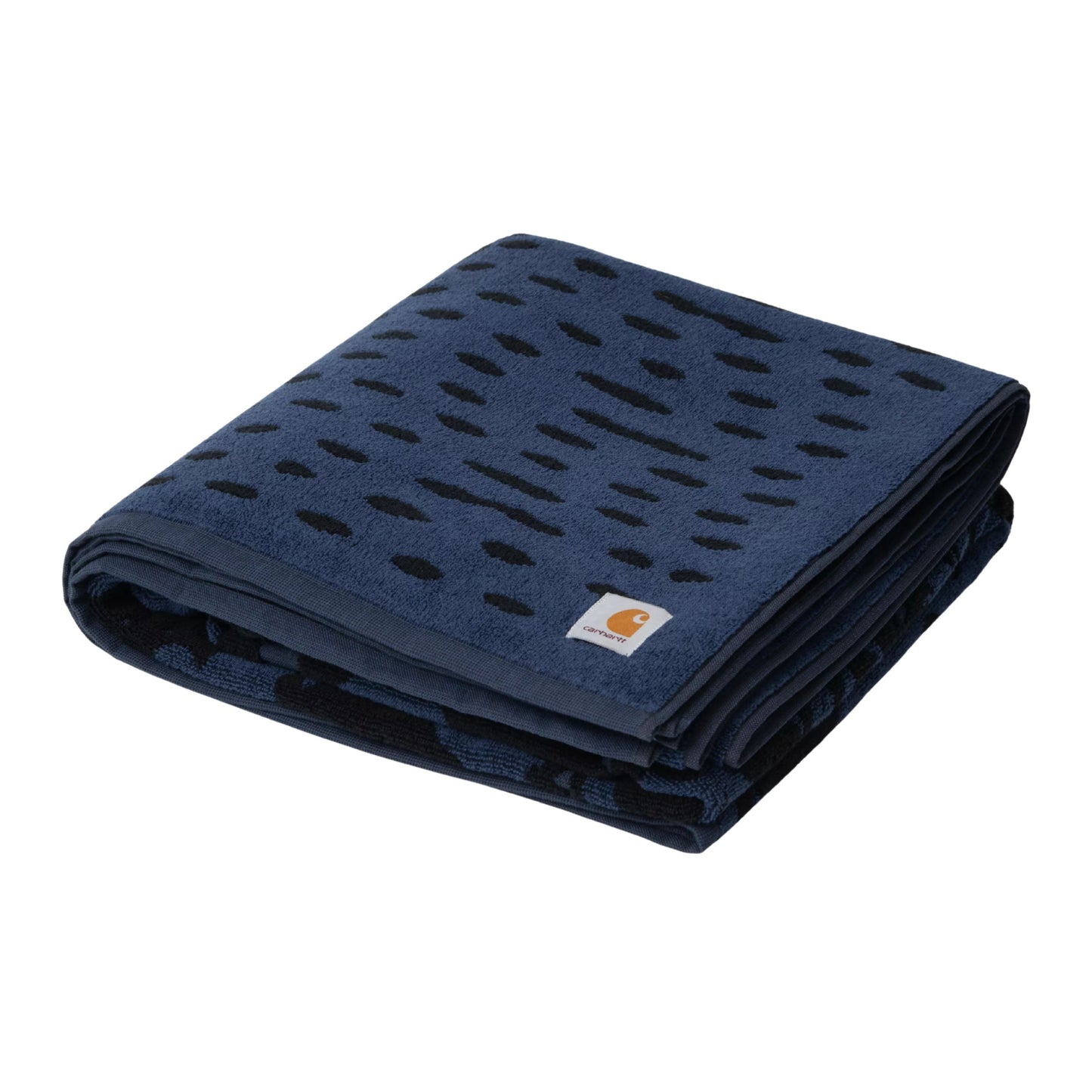 Toalha de praia Carhartt WIP Vestige em Blanket Vestige, Azul. Foto dobrado.