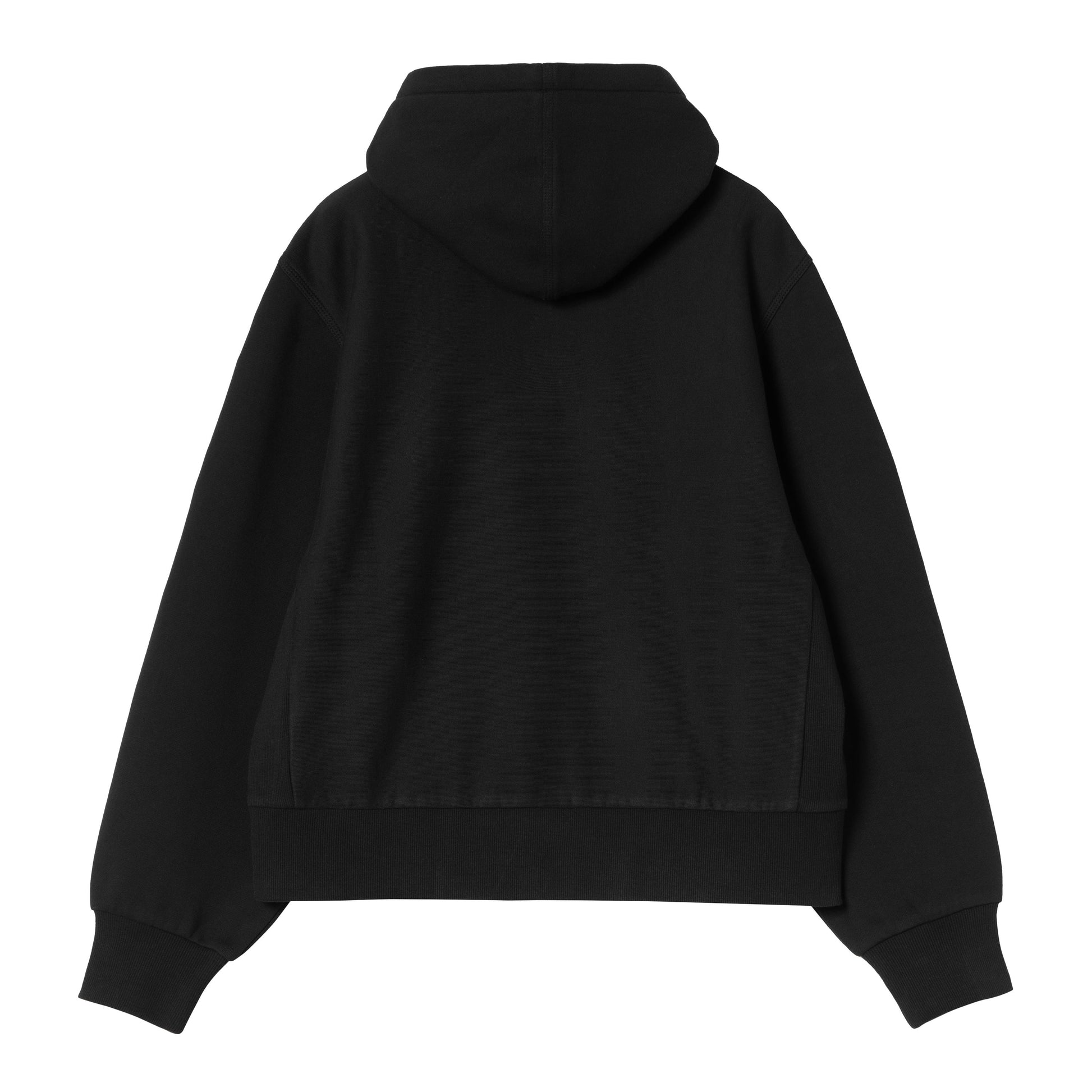 Sweat com carapuço para mulher Carhartt WIP W' American Script em Preto. Foto da parte de trás.