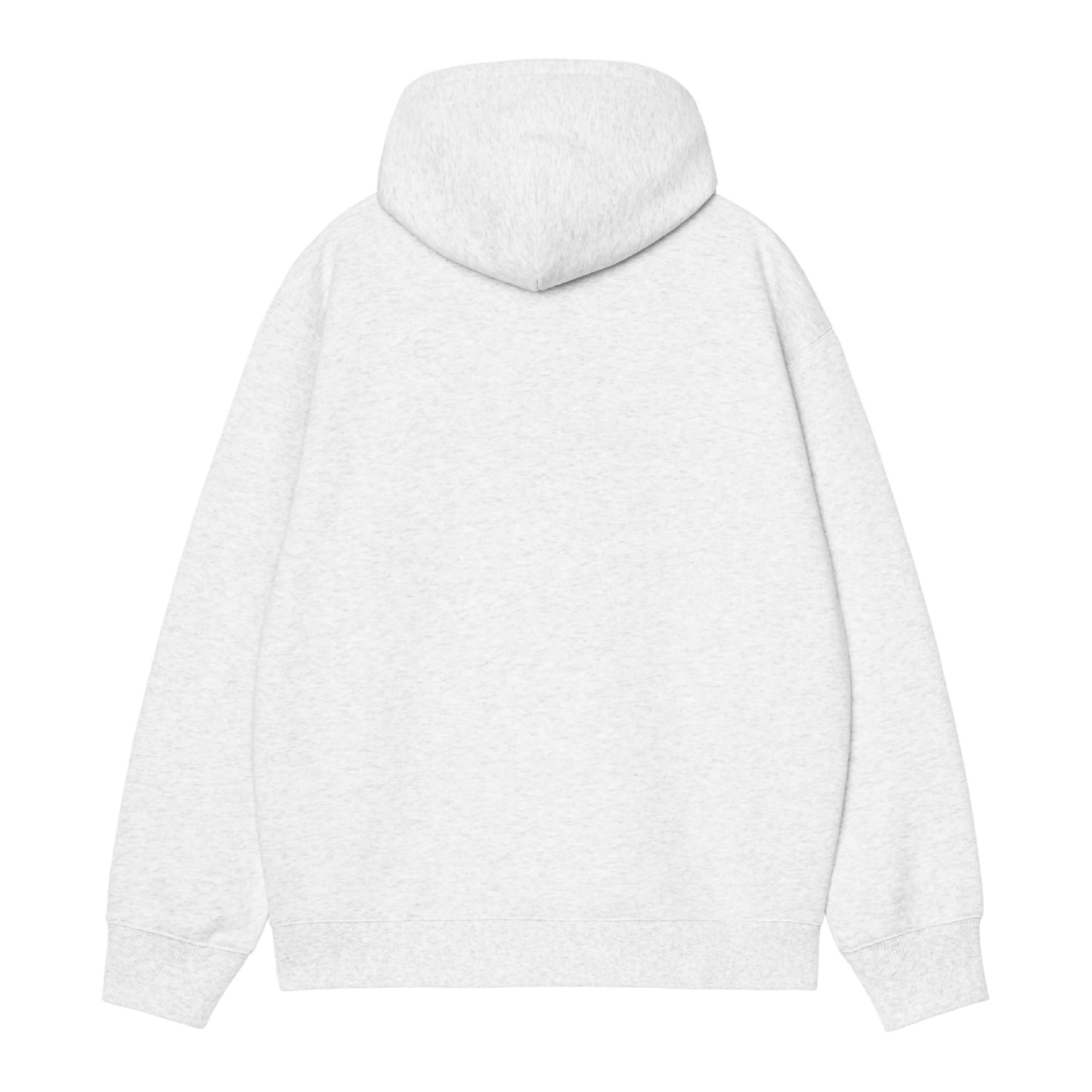 Sweat com carapuço para mulher Carhartt WIP W' Carhartt em Ash Heather / Velvet Green. Foto da parte de trás.