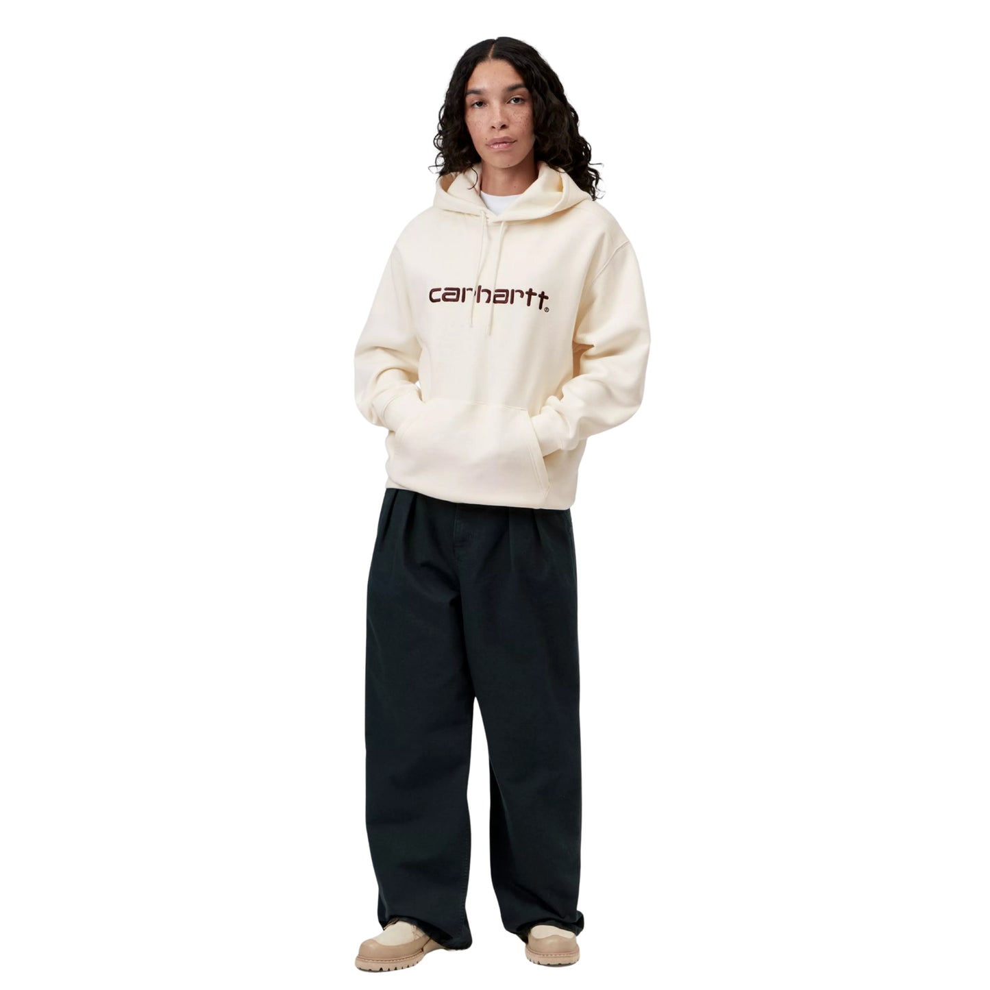 Hoodie Carhartt WIP W' Hooded Carhartt Sweatshirt em Wax / Palisander