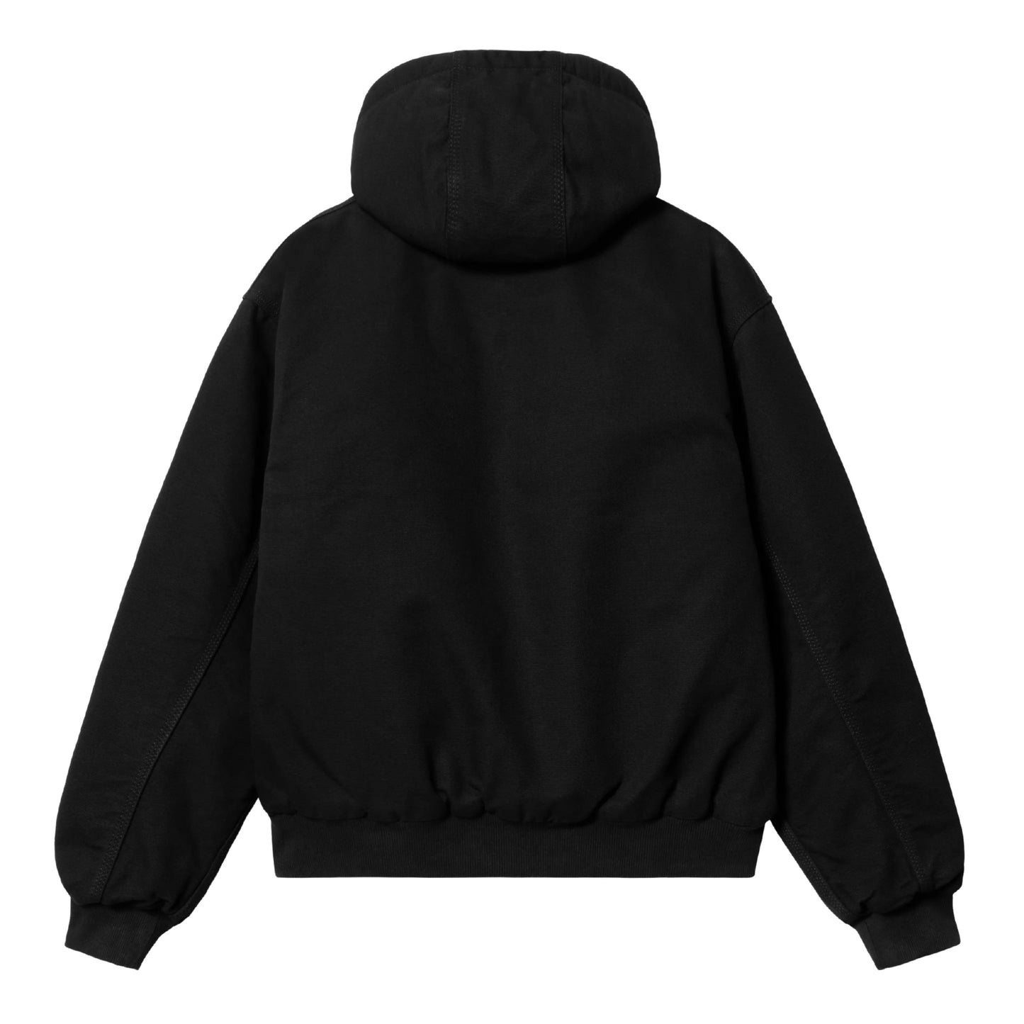 Casaco com carapuço para mulher Carhartt WIP W' OG Active em Preto com lavagem rinsed. Foto da parte de trás.