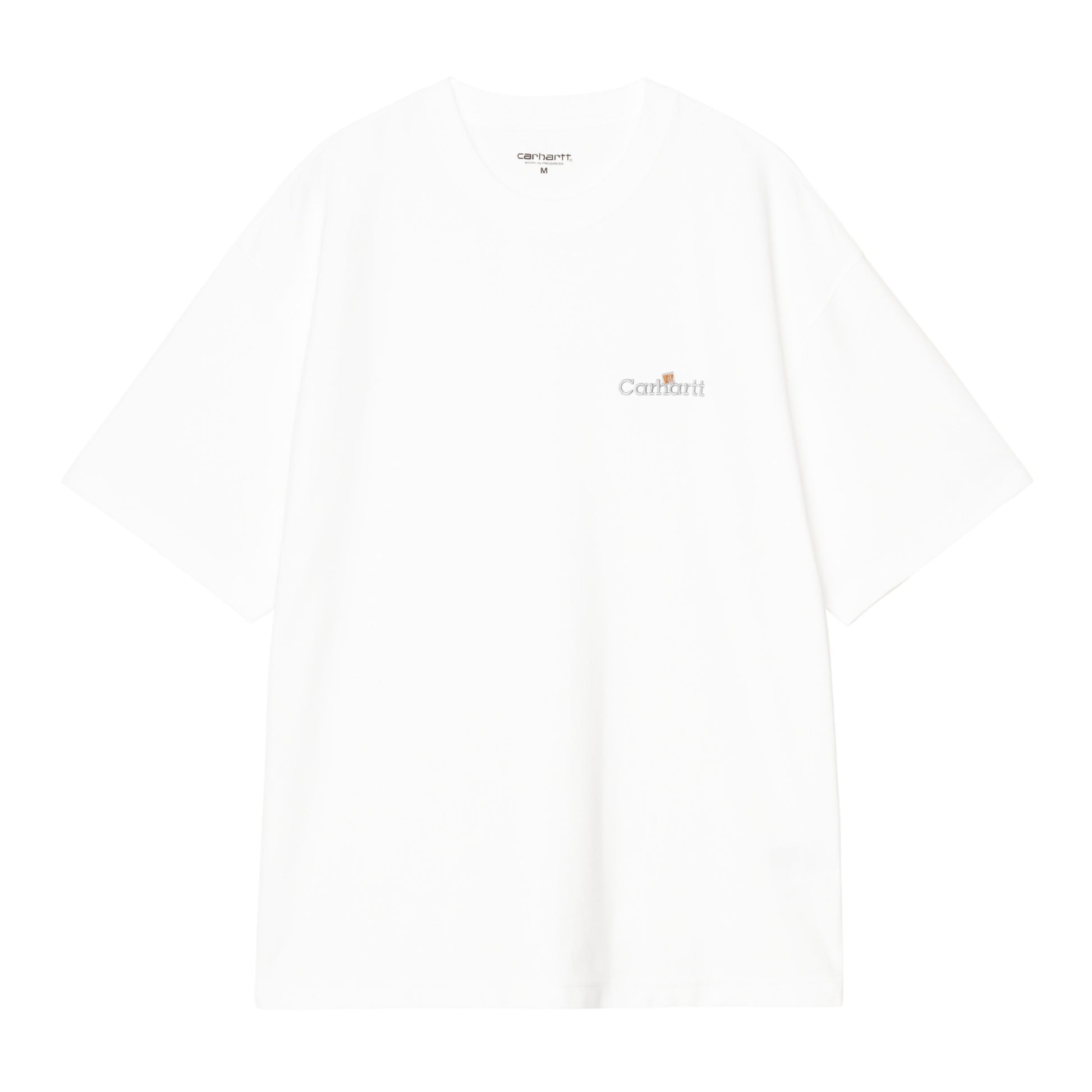 T-Shirt de manga curta para homem Carhartt WIP WIP Label em Branco. Foto da parte da frente.
