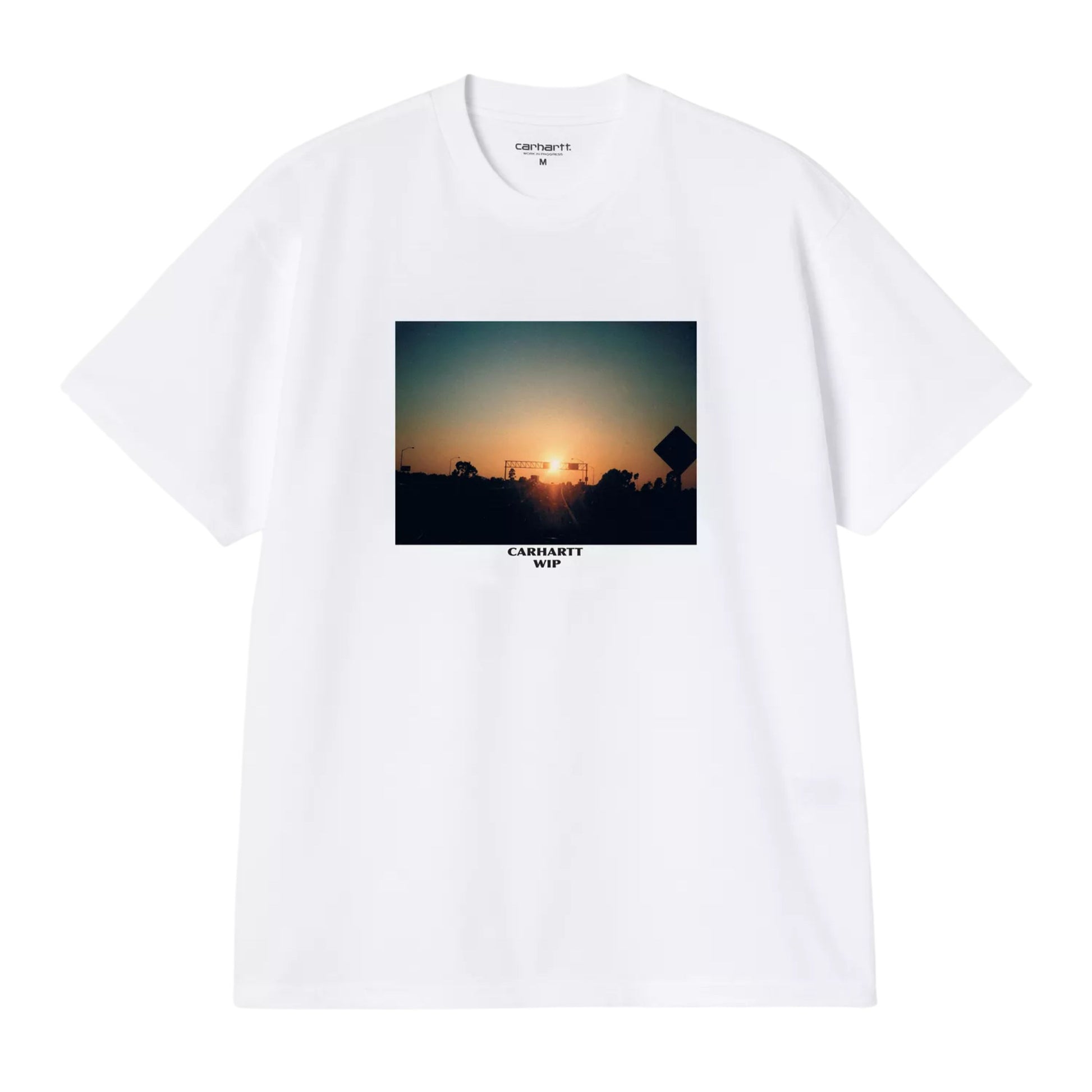 T-Shirt de manga curta para homem Carhartt WIP Warm Views em Branco. Foto da parte da frente.