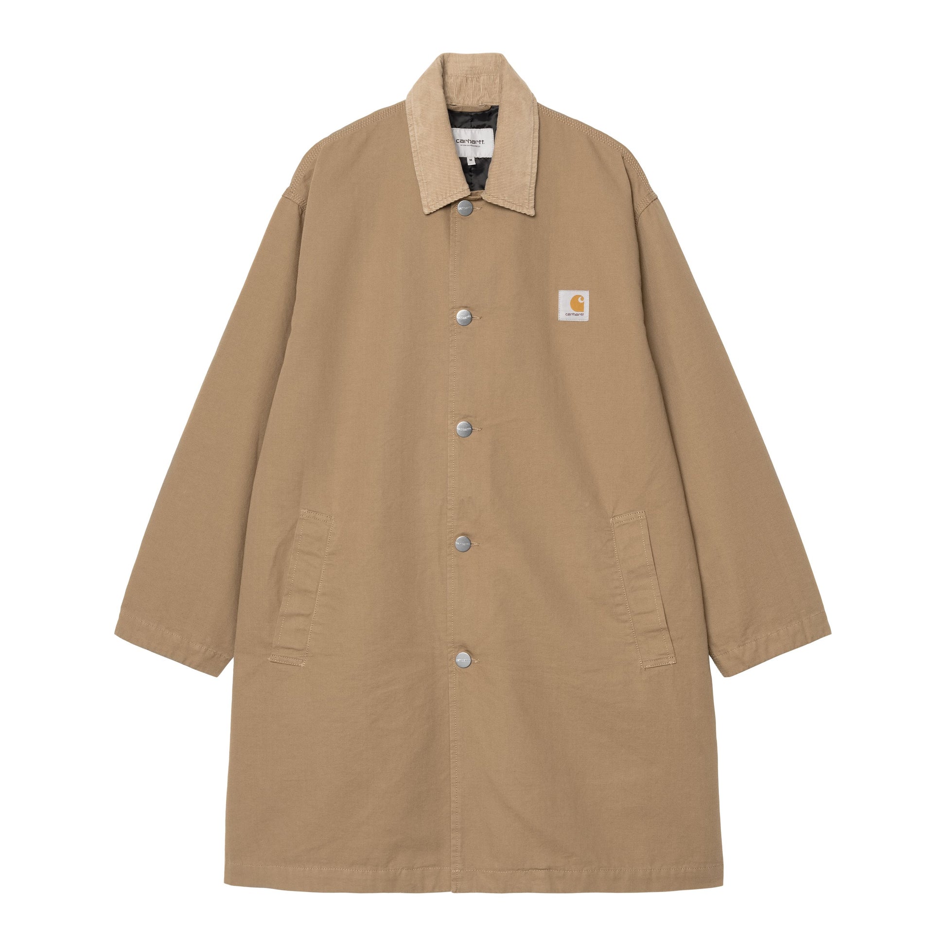 Casaco de homem Carhartt WIP Webster em Leather/Leather. Foto da parte da frente fechado.