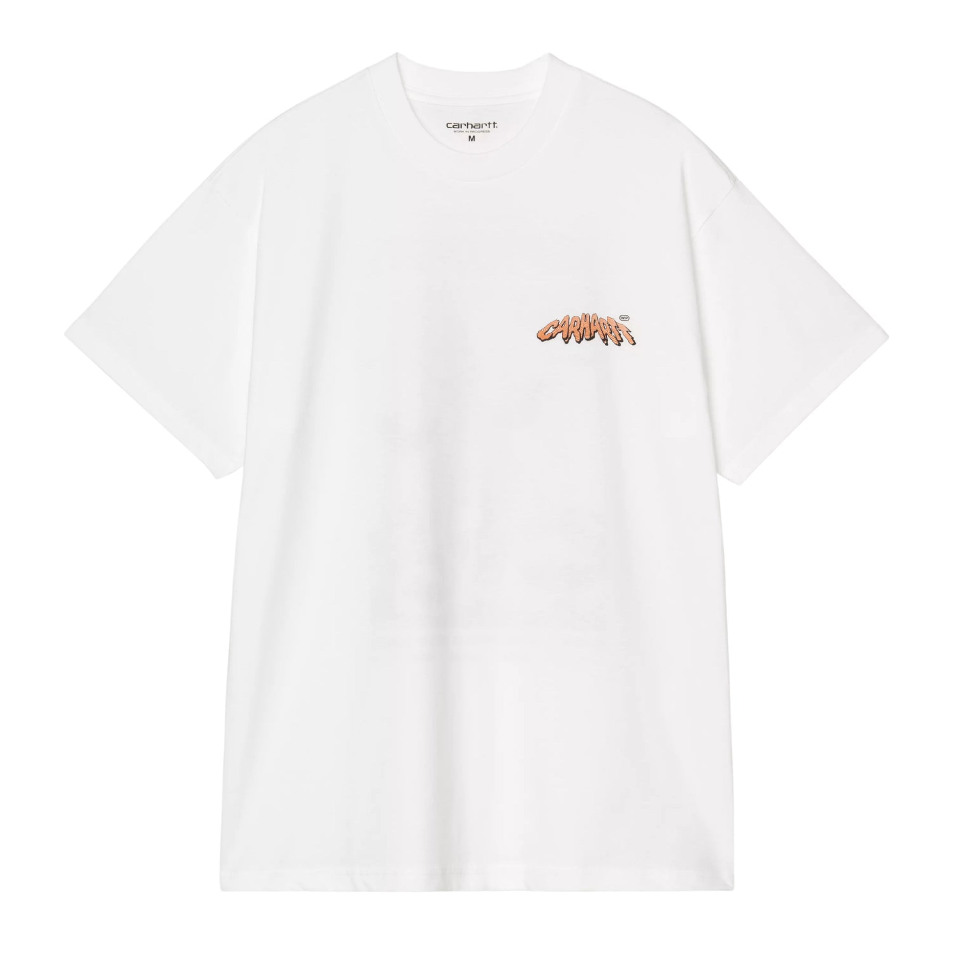 T-Shirt de manga curta para homem Carhartt WIP Wiptopia II em Branco. Foto da parte da frente.