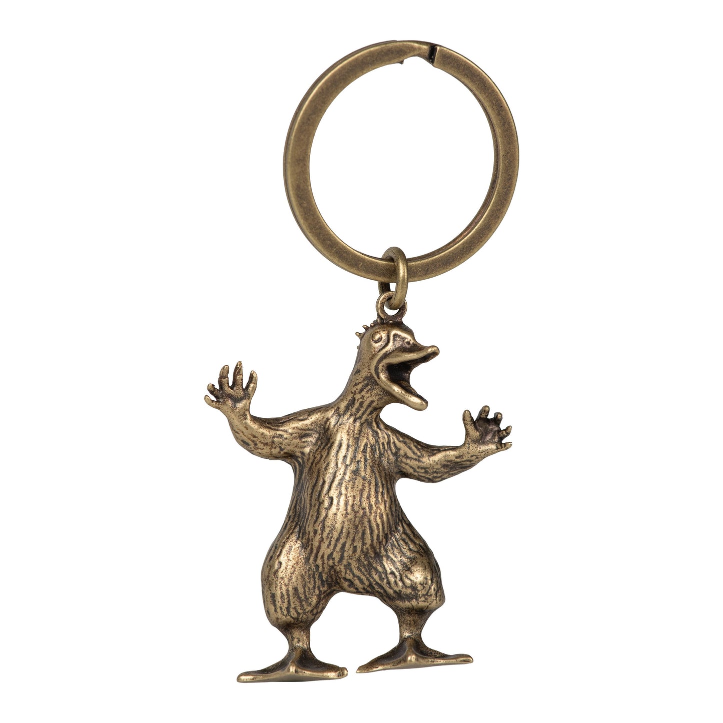 Porta-chaves Carhartt WIP Wiptopia em Dourado. Foto da prte da frente.