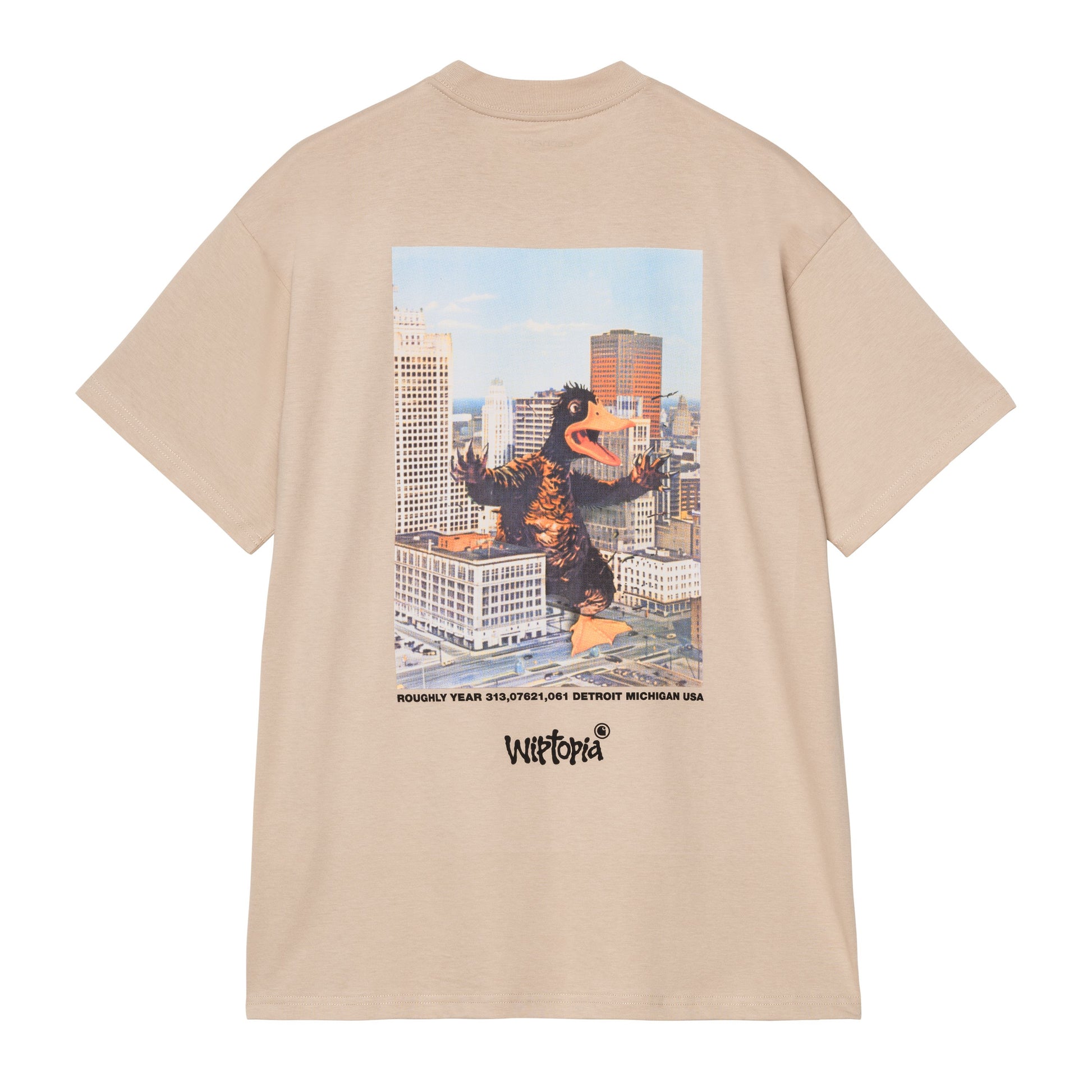 T-Shirt de manga curta para homem Carhartt WIP Wiptopia em Wall. Foto da parte de trás.