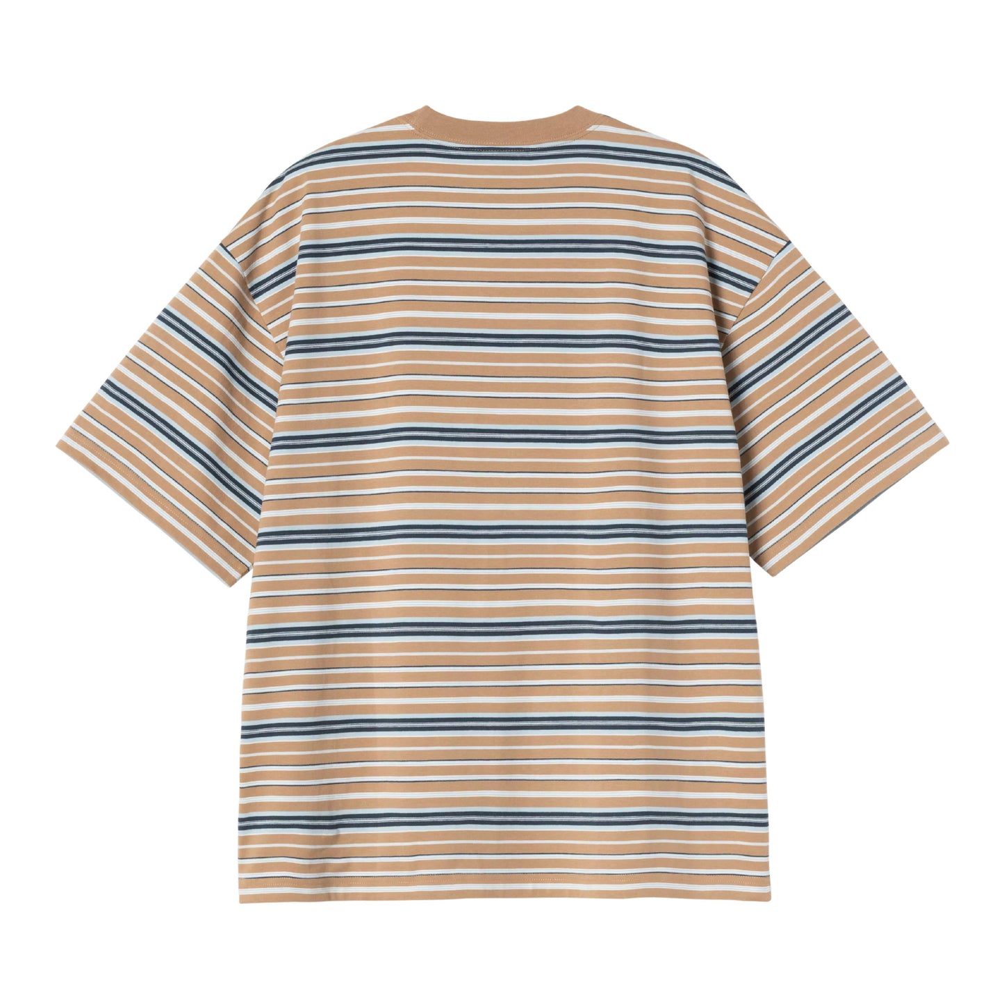 T-Shirt de manga curta para homem Carhartt WIP Zane com riscas Zane em Peanut