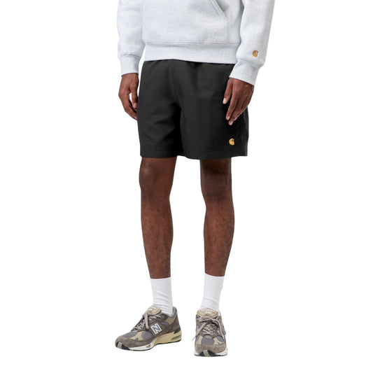 Calção de banho para homem Carhartt WIP Chase em Preto/Gold