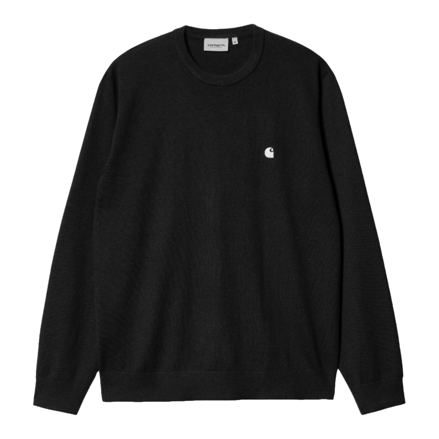 Carhartt WIP Madison Sweater Black/Wax. Foto da parte da frente.