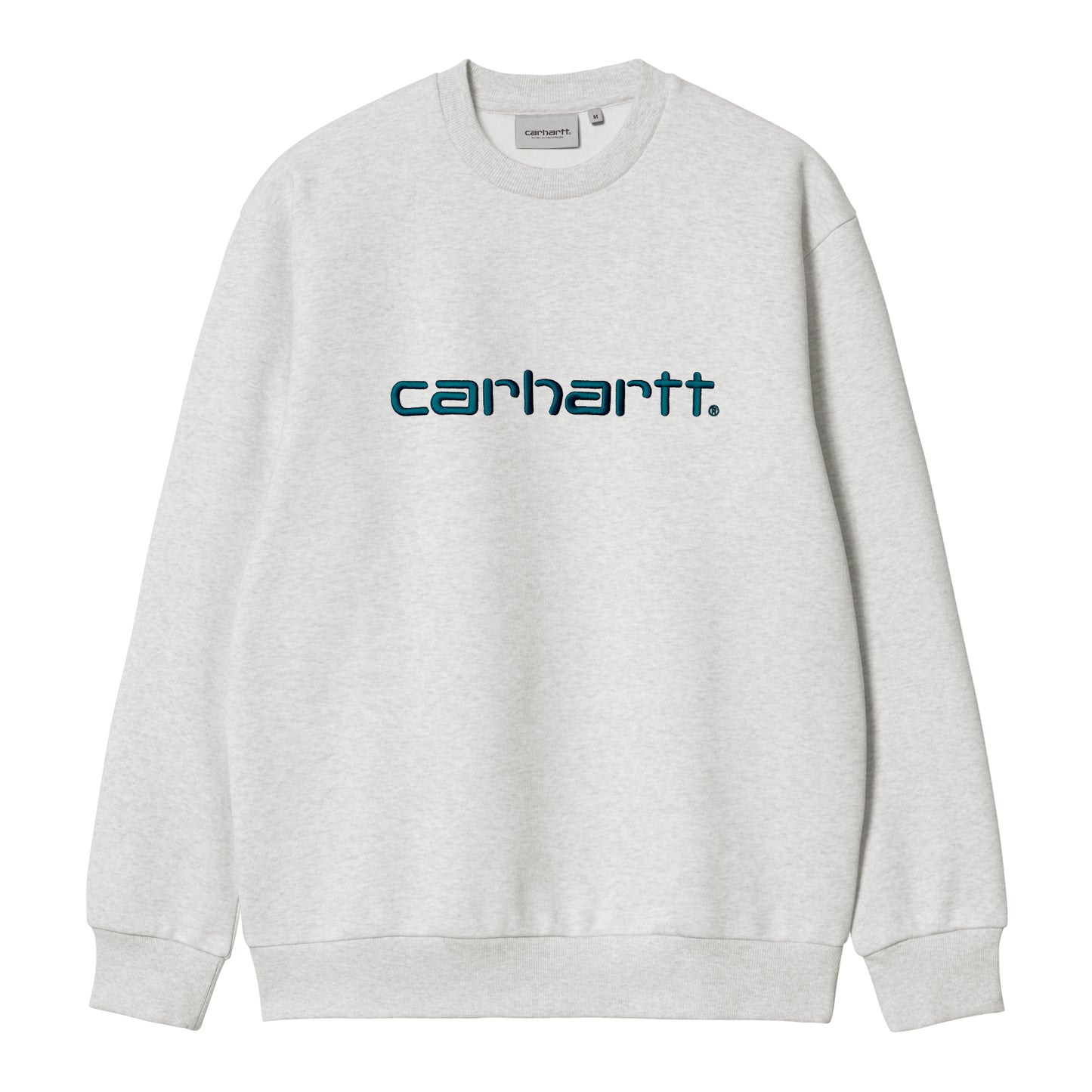 Carhartt WIP Carhartt Sweat Ash Heather/Duck Blue. Foto da parte da frente.