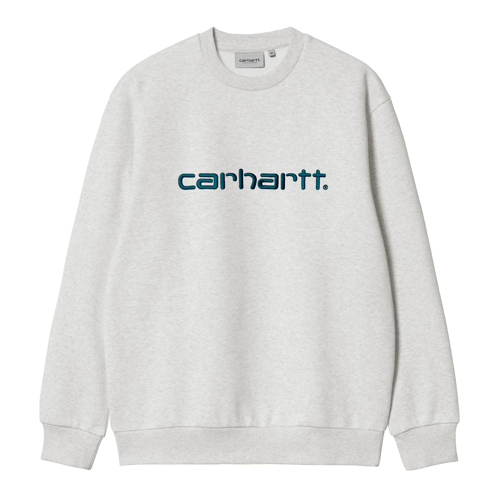 Carhartt WIP Carhartt Sweat Ash Heather/Duck Blue. Foto da parte da frente.