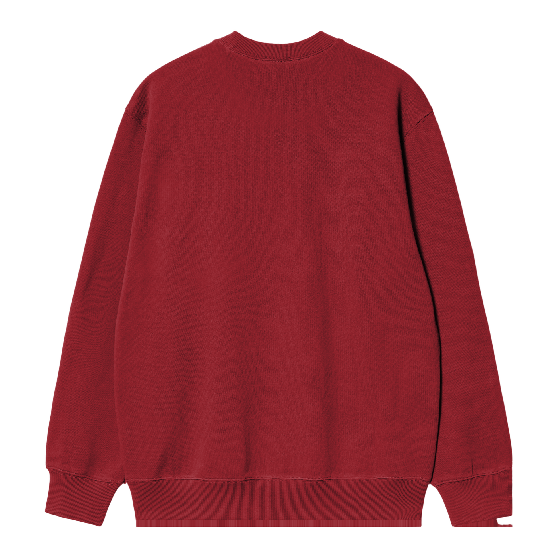 Sweat de homem Carhartt WIP Carhartt em Scarlet/Graphite. Foto da parte de trás.