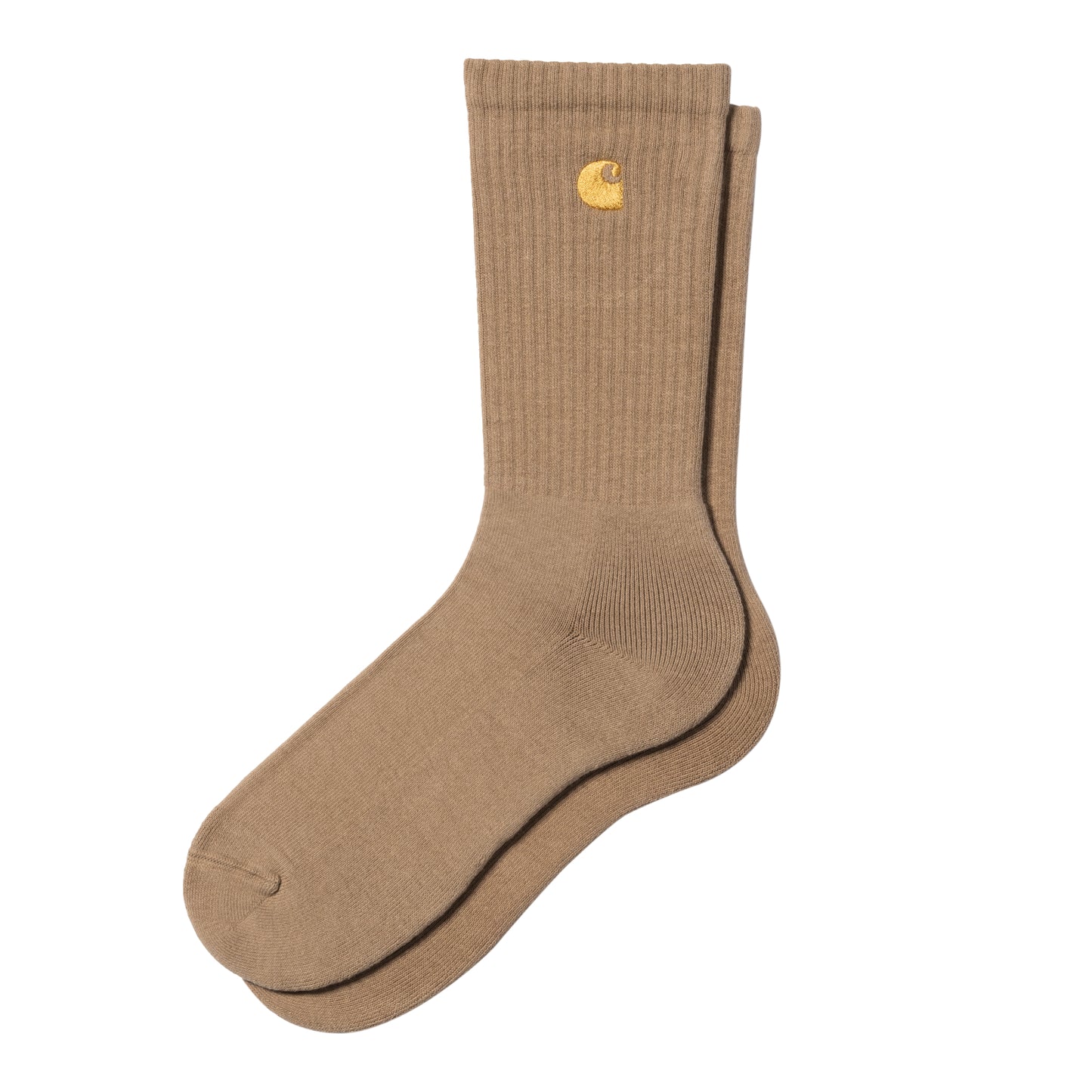 Carhartt WIP Chase Socks Peanut/Gold. Foto da parte da frente.