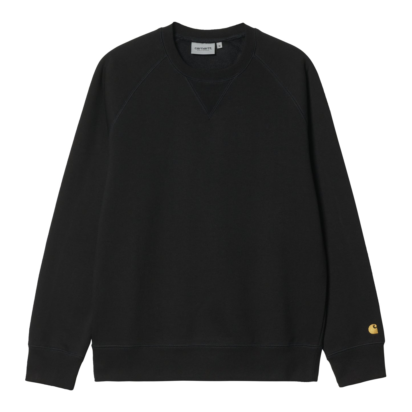 Carhartt WIP Chase Sweat Black/Gold. Foto da parte da frente.