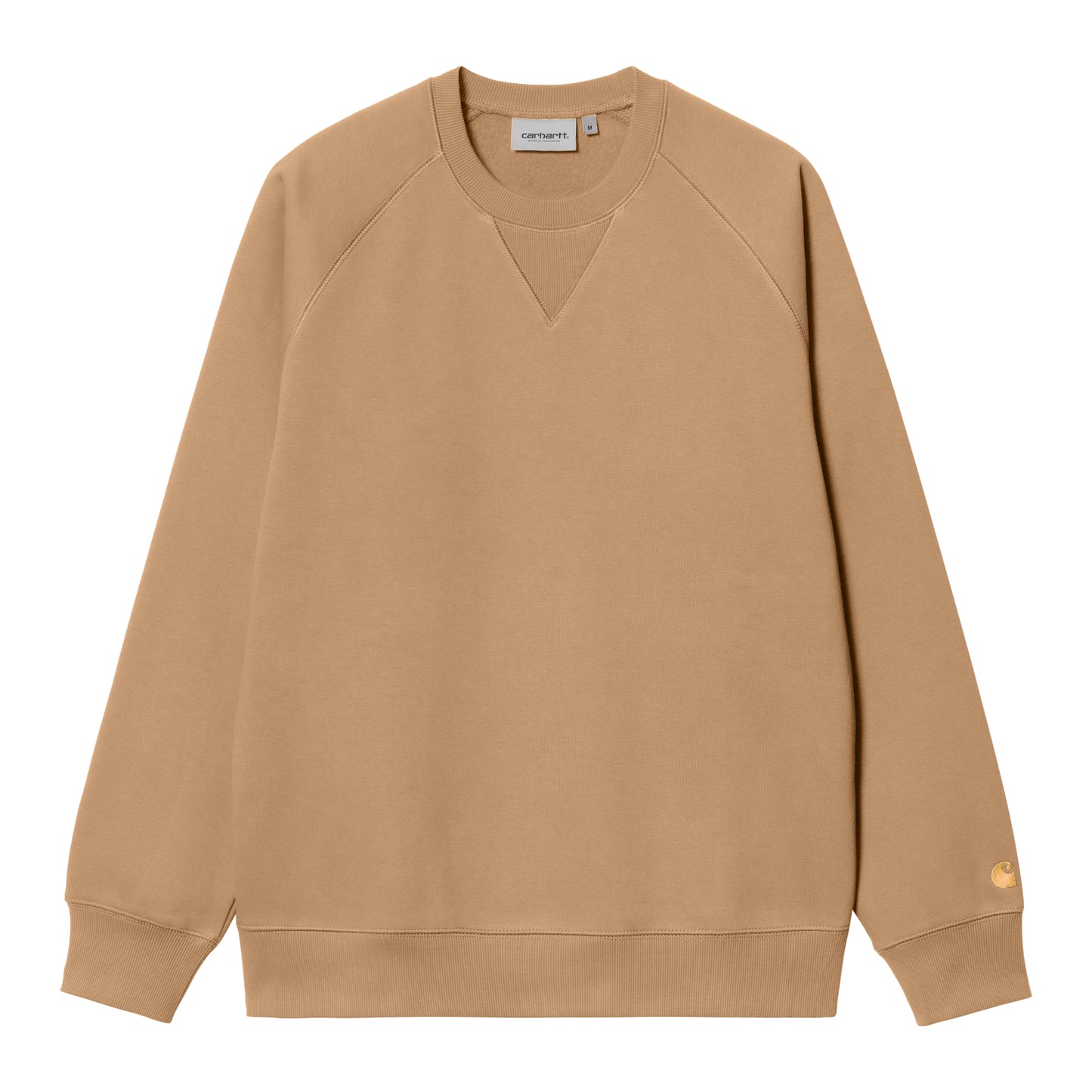 Carhartt WIP Chase Sweat Peanut/Gold. Foto da parte da frente.