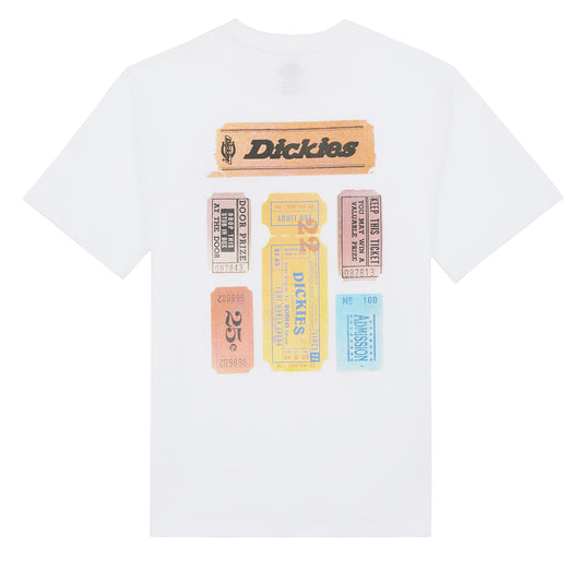 Dickies Paxico FNB T-Shirt White. Foto da parte de trás.