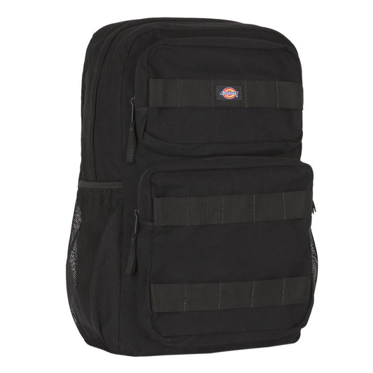 Dickies Duck Canvas Utility Backpack Black. Foto da parte da frente fechada.