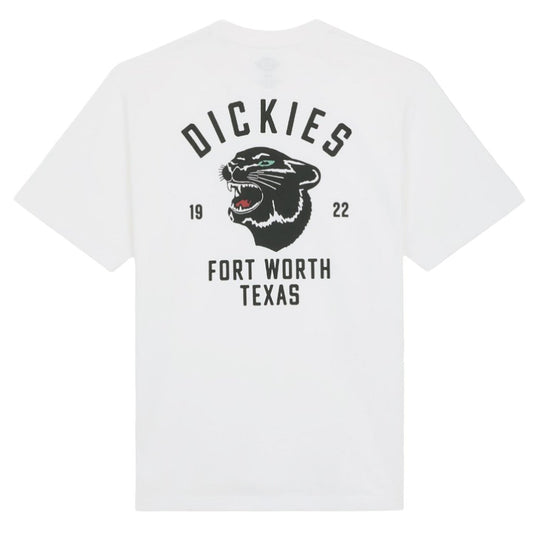 Dickies Panther Short Sleeve T-Shirt White. Foto da parte de trás.