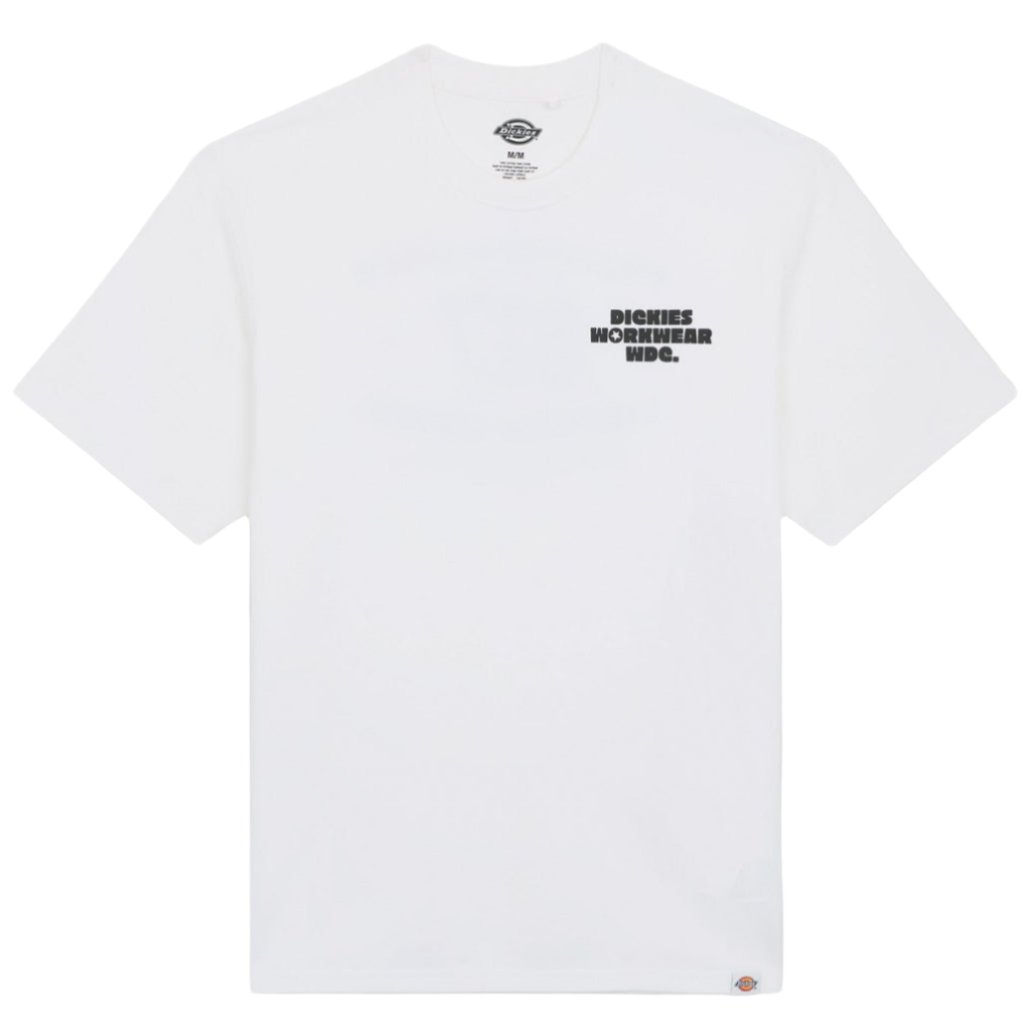 Dickies Victor Short Sleeve T-Shirt White. Foto da parte da frente.