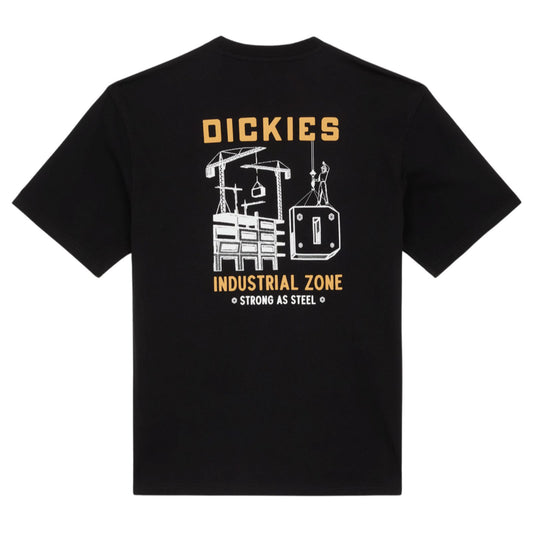 Dickies Industrial Zone Short Sleeve T-Shirt Black. Foto da parte de trás.