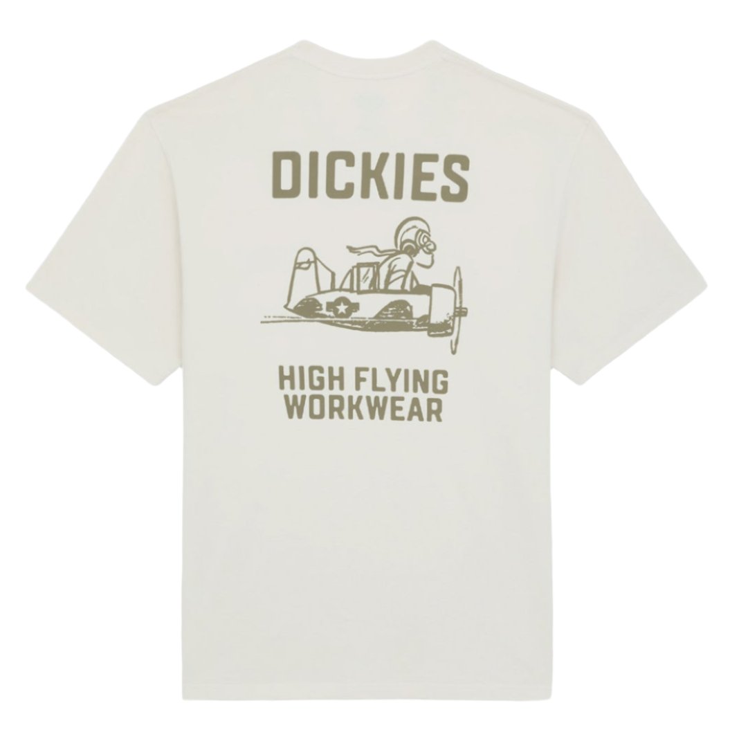 Dickies High Flying Workwear Short Sleeve T-Shirt Cloud. Foto da parte de trás.